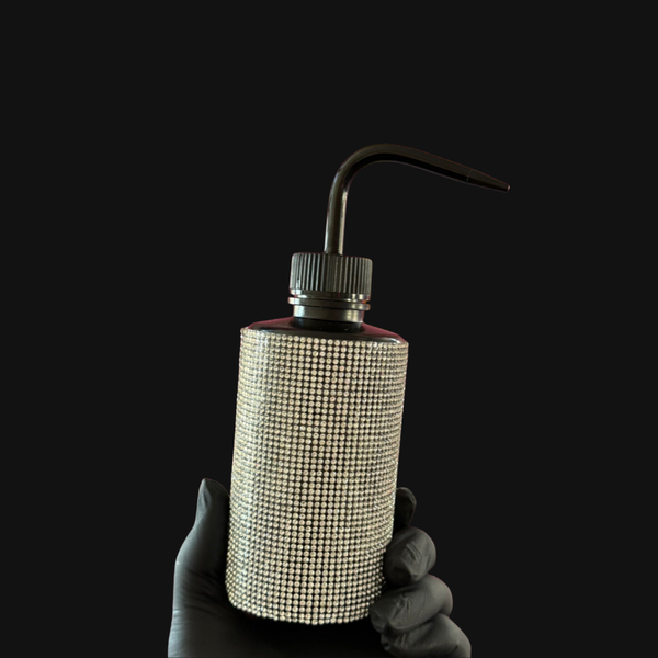 Black Glitter Rinse Bottle