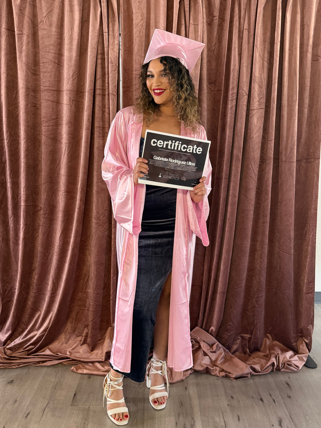 Professional lash artist workspace in Portland, Oregon, featuring organized lash supplies including lash trays, tweezers, adhesive, and tools used for lash training and services at Lash Lab PDX.